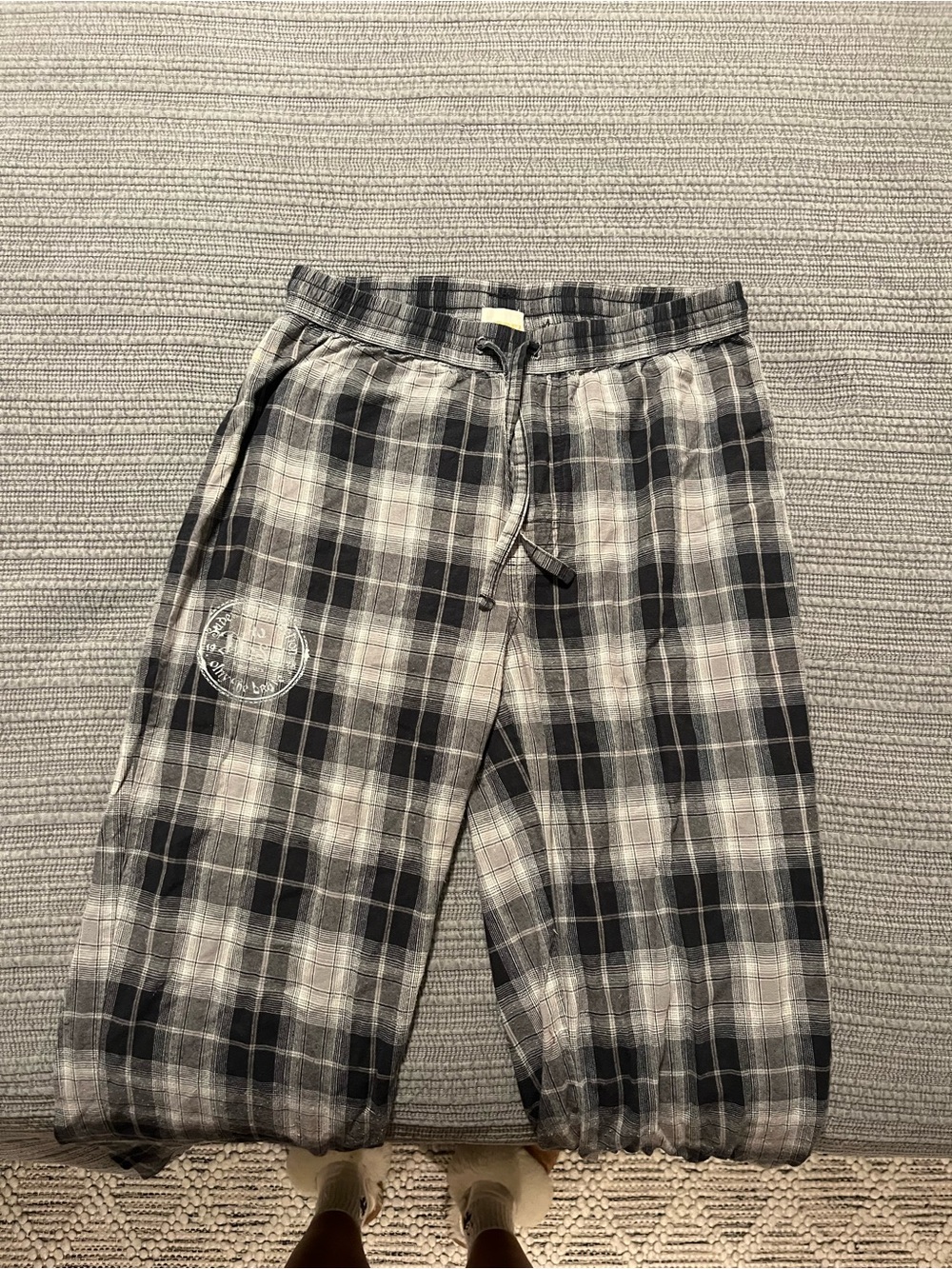 DIESEL Men’s Gray Plaid PJ Pants